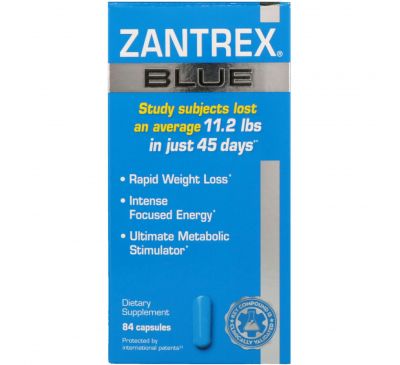 Zantrex, Zantrex Blue, быстрая потеря веса, 84 капсулы