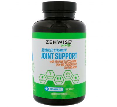 Zenwise Health, Advanced Strength Joint Support, 180 таблеток