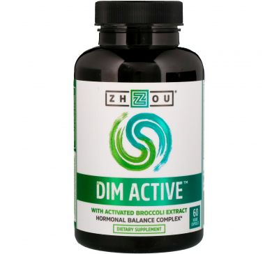 Zhou Nutrition, DIM Active, комплекс для гормонального баланса, 60 вегетарианских капсул
