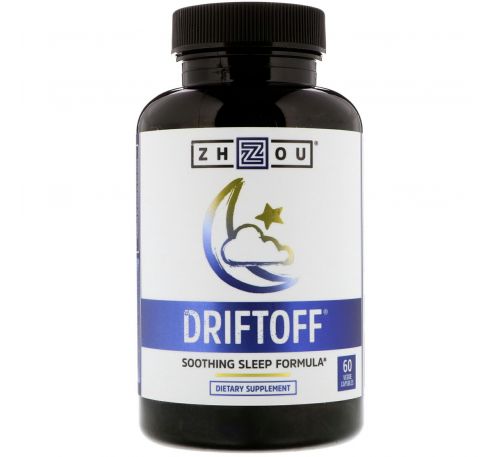Zhou Nutrition, Driftoff, успокаивающая формула-снотворное, 60 вегетарианских капсул