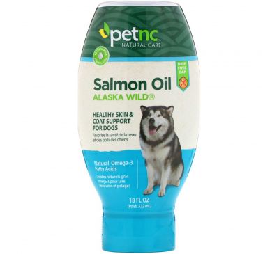 petnc NATURAL CARE, Alaska Wild Salmon Oil, For Dogs, 18 oz (532 ml)